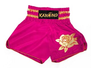 Kanong Womens Boxing Shorts : KNSWO-403 Dark Pink